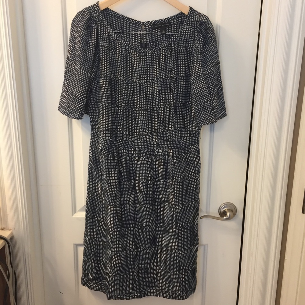 Banana Republic Blue Patterned 3/4 Dress